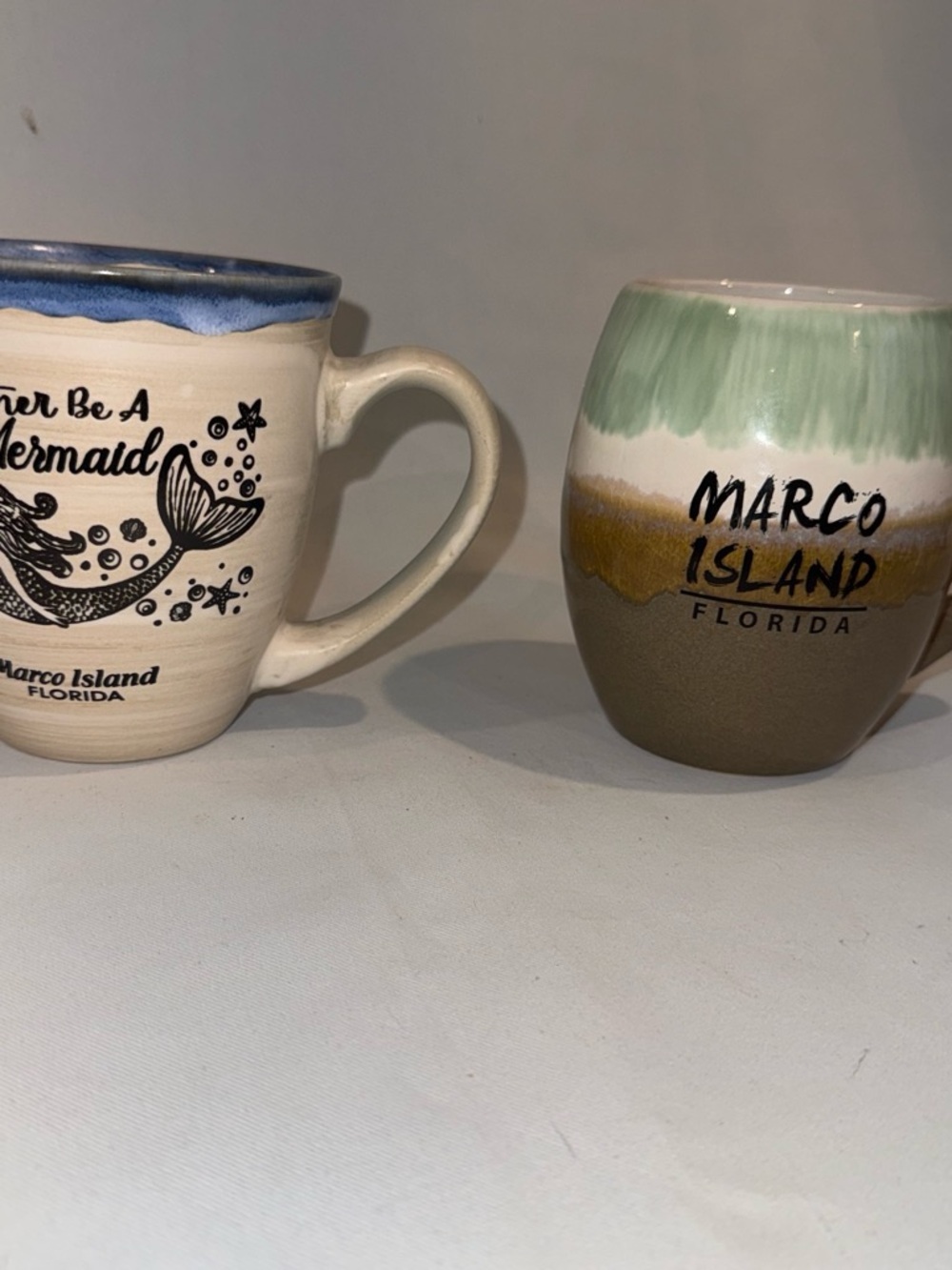 Ceramic Mug - Green & Cream